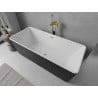 Mexen Nila freestanding ribbed bathtub 170 x 75 cm, white/black, gold overflow - 52841708075-50
