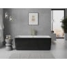 Mexen Nila baignoire îlot cannelée 170 x 75 cm, blanche/noire, trop-plein doré brossé - 52841708075-55