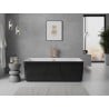 Mexen Nila baignoire autoportante nervurée 170 x 75 cm, blanc/noir, trop-plein or rose - 52841708075-60