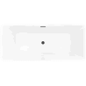 Mexen Nila freestanding grooved bathtub 170 x 75 cm, white/black, black overflow - 52841708075-70