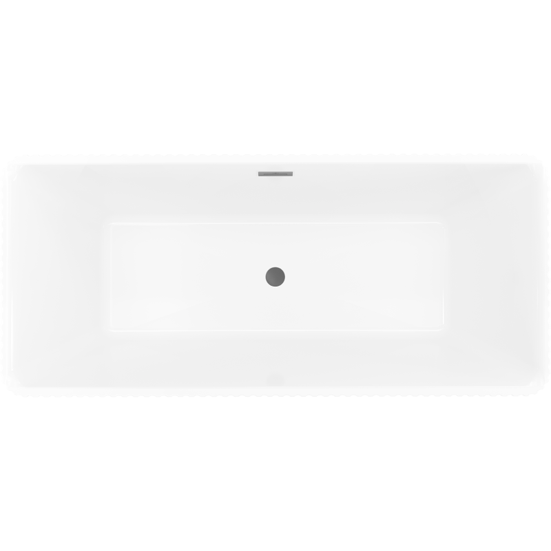 Mexen Nila vasca da bagno freestanding scanalata 170 x 75 cm, bianca/nera, troppo pieno gun metal - 52841708075-95