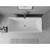 Mexen Nila freistehende Rillen-Badewanne 170 x 75 cm, weiß/schwarz, Überlauf Gun Metal - 52841708075-95