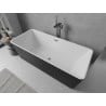 Mexen Nila freistehende Rillen-Badewanne 170 x 75 cm, weiß/schwarz, Überlauf Gun Metal - 52841708075-95