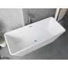 Mexen Tava freistehende Wanne geriffelt 170 x 75 cm, weiß, Überlauf Chrom - 52851707500-01