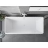 Mexen Tava samostojeća rebrasta kada 170 x 75 cm, bijela, bijeli preljev - 52851707500-20
