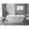 Mexen Tava wanna wolnostojąca ryflowana 170 x 75 cm, biała, przelew różowe złoto - 52851707500-60