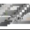 Mexen Tava freistehende, geriffelte Badewanne 170 x 75 cm, weiß, Überlauf Gun Metal - 52851707500-95