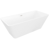 Mexen Tava vrijstaande gegroefde badkuip 170 x 75 cm, wit, overloop geborsteld nikkel - 52851707500-97