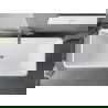 Mexen Tava vrijstaande geribbelde badkuip 170 x 75 cm, wit/zwart, chromen overloop - 52851707575-01