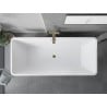 Mexen Tava freestanding fluted bathtub 170 x 75 cm, white/black, gold overflow - 52851707575-50