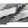 Mexen Tava freistehende, geriffelte Badewanne 170 x 75 cm, weiß/schwarz, Überlauf gebürstetes Kupfer - 52851707575-65