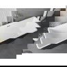 Mexen Tava freistehende geriffelte Badewanne 170 x 75 cm, weiß/schwarz, Überlauf gebürsteter Nickel - 52851707575-97