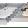 Mexen Yara freistehende gerillte Badewanne 170 x 75 cm, weiß, Überlauf chrom - 52861707500-01