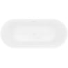 Mexen Yara freistehende geriffelte Badewanne 170 x 75 cm, weiß, weißer Überlauf - 52861707500-20