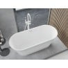 Mexen Yara freistehende geriffelte Badewanne 170 x 75 cm, weiß, weißer Überlauf - 52861707500-20