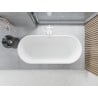 Mexen Yara freistehende geriffelte Badewanne 170 x 75 cm, weiß, weißer Überlauf - 52861707500-20