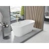Mexen Yara freistehende, geriffelte Badewanne 170 x 75 cm, weiß, Überlauf gold - 52861707500-50