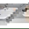 Mexen Yara freistehende geriffelte Badewanne 170 x 75 cm, weiß, Überlauf Roségold - 52861707500-60