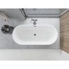 Mexen Yara vaba seisuga triibuline vann 170 x 75 cm, valge, ülevool gun gray harjatud - 52861707500-66