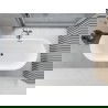 Mexen Yara vrijstaande geribbelde badkuip 170 x 75 cm, wit, overloop geborsteld gun gray - 52861707500-66