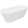 Mexen Yara freestanding ribbed bathtub 170 x 75 cm, white, brushed nickel overflow - 52861707500-97