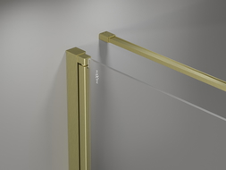 Mexen Mist-F vouwwand douchecabine links 90 x 90 cm, transparant, geborsteld goud - 8A6T-090-090-55-00-L