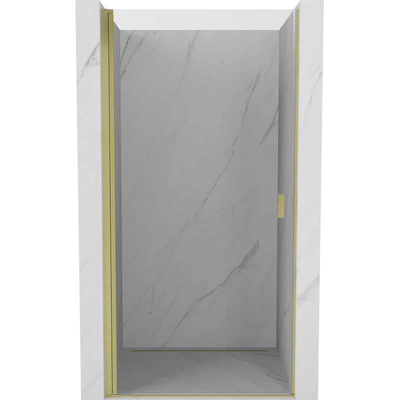 Mexen Mist-B Duschpendeltür 75 cm, transparent, gebürstetes Gold - 8A2-075-000-55-00