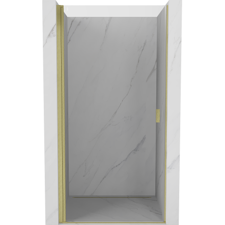 Mexen Mist-B Duschpendeltür 75 cm, transparent, gebürstetes Gold - 8A2-075-000-55-00