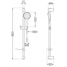 Mexen DF74 Duschset verschiebbar, schwarz - 785744582-70