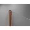 Mexen Mist-B Duschkabinentür schwenkbar 65 cm, transparent, gebürstetes Kupfer - 8A2-065-000-65-00