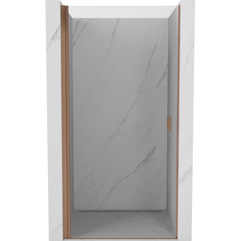 Mexen Mist-B Duschkabinentür schwenkbar 65 cm, transparent, gebürstetes Kupfer - 8A2-065-000-65-00