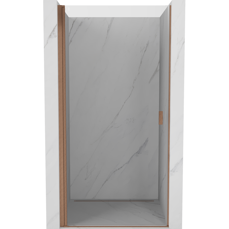 Mexen Mist-B Duschdrehtür 75 cm, transparent, gebürstetes Kupfer - 8A2-075-000-65-00