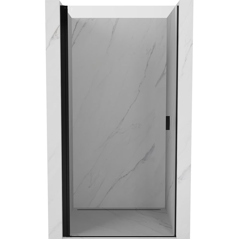 Mexen Mist-B 90 cm Hinged Shower Door, Transparent, Black - 8A2-090-000-70-00