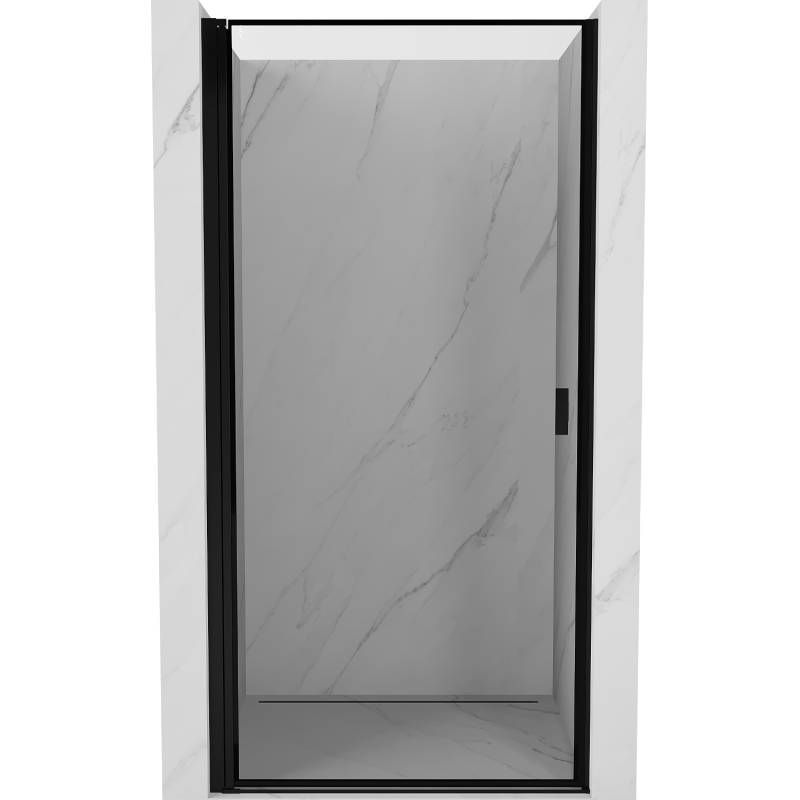 Mexen Mist-B left hinged shower door 70 cm, black frame, black - 8A2-070-000-70-70-L
