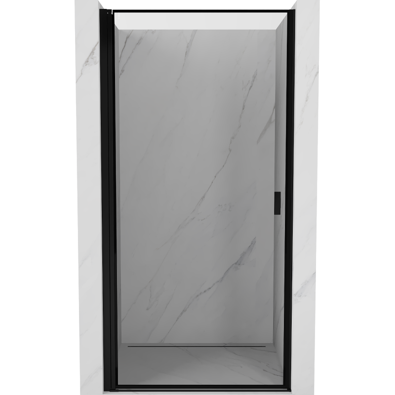 Mexen Mist-B porta doccia a battente sinistra 70 cm, cornice nera, nero - 8A2-070-000-70-70-L
