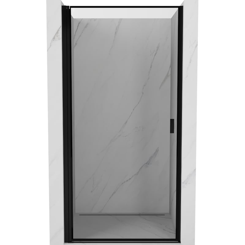 Mexen Mist-B otklopna lijeva tuš vrata 80 cm, crni okvir, crna - 8A2-080-000-70-70-L