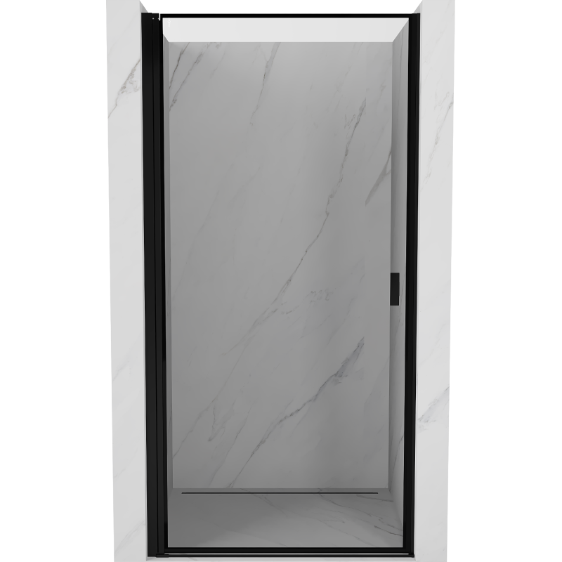 Mexen Mist-B draaideur douchedeur links 90 cm, zwart frame, zwart - 8A2-090-000-70-70-L