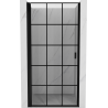 Mexen Mist-B Duschschwenktür links 70 cm, schwarzes Gitter, schwarz - 8A2-070-000-70-77-L
