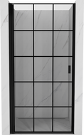Mexen Mist-B Duschpendeltür links 80 cm, schwarzes Gitter, schwarz - 8A2-080-000-70-77-L