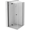 Mexen Mist-F inklapbare douchecabine links 70 x 70 cm, transparant, zwart - 8A6T-070-070-70-00-L