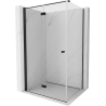 Mexen Mist-F folding shower cabin left 105 x 70 cm, transparent, black - 8A6T-105-070-70-00-L