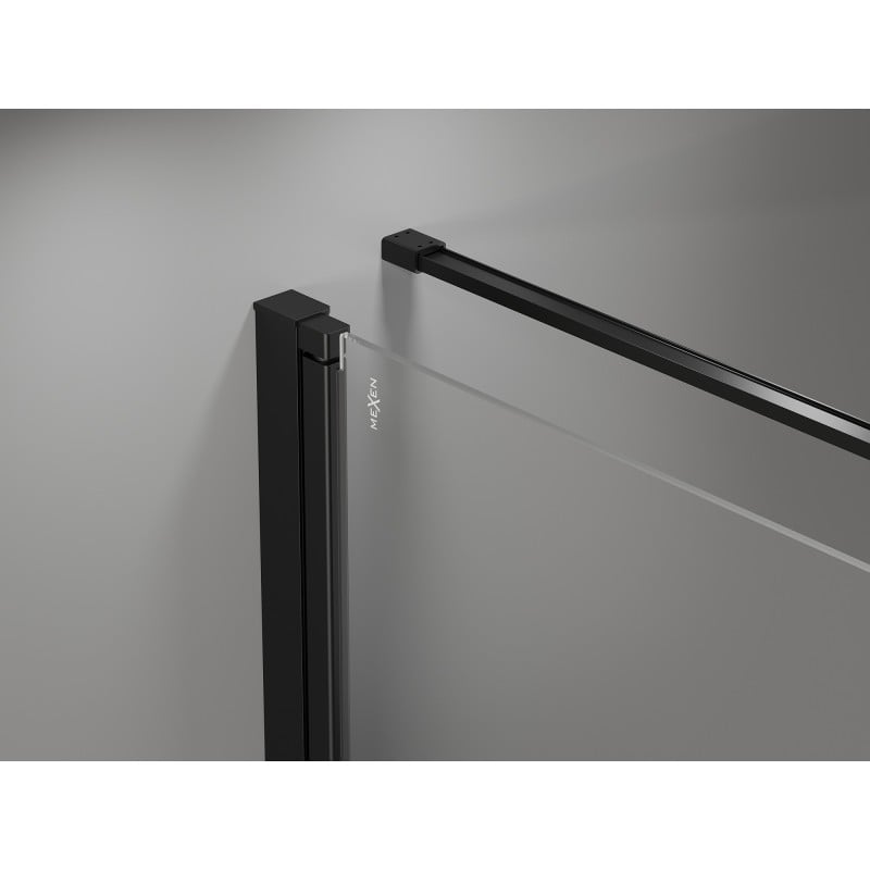 Mexen Mist-F cabina de ducha plegable izquierda 105 x 80 cm, transparente, negra - 8A6T-105-080-70-00-L