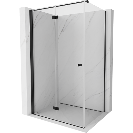 Mexen Mist-F T cabine de douche pliante gauche 75 x 85 cm, transparent, noir - 8A6T-075-085-70-00-L