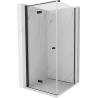 Mexen Mist-F folding shower cabin left 100 x 100 cm, transparent, black - 8A6T-100-100-70-00-L