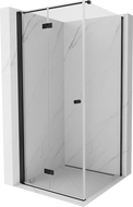 Mexen Mist-F cabina de ducha plegable izquierda 110 x 110 cm, transparente, negra - 8A6T-110-110-70-00-L