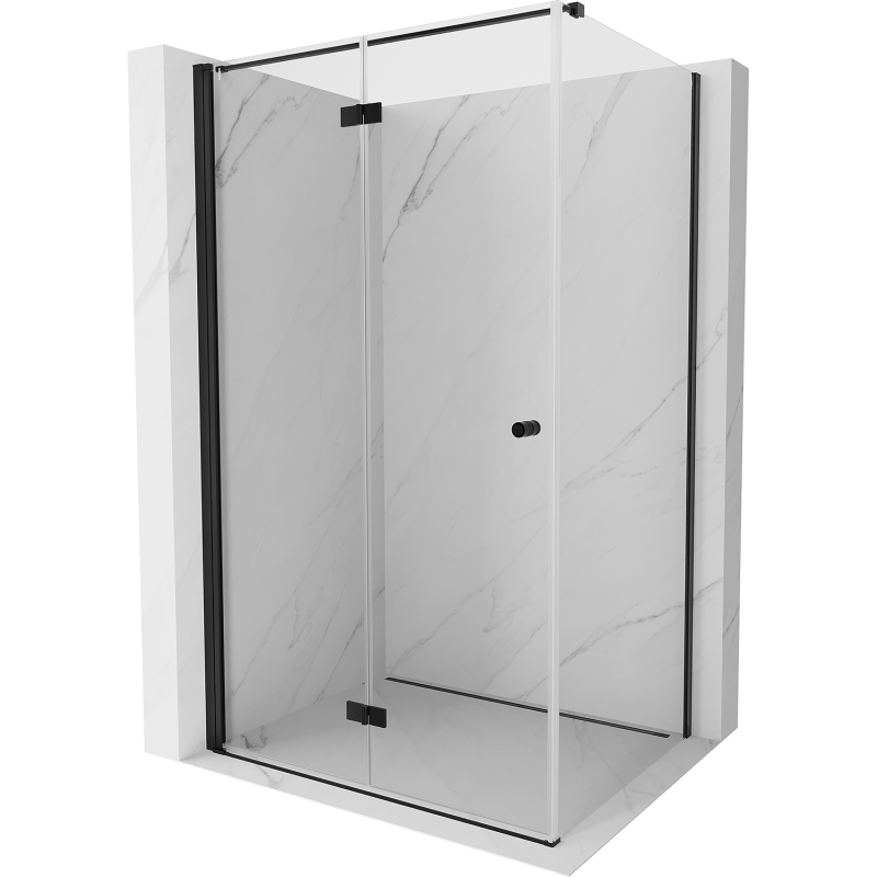 Mexen Mist-F T faltbare Duschkabine links 110 x 120 cm, transparent, schwarz - 8A6T-110-120-70-00-L