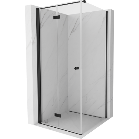 Mexen Mist-F kokkupandav dušikabiin vasak 120 x 120 cm, läbipaistev, must - 8A6T-120-120-70-00-L