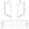 Mexen Mist badwand 1-deurs 60 x 150 cm, transparant, chroom - 8A9-060-001-01-00