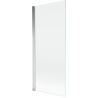 Mexen Mist Biddenëschierm 1-flille 80 x 150 cm, transparent, chrom - 8A9-080-001-01-00