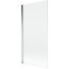 Mexen Mist 1-flillege Buedemsek parawan 90 x 150 cm, transparent, chrom - 8A9-090-001-01-00